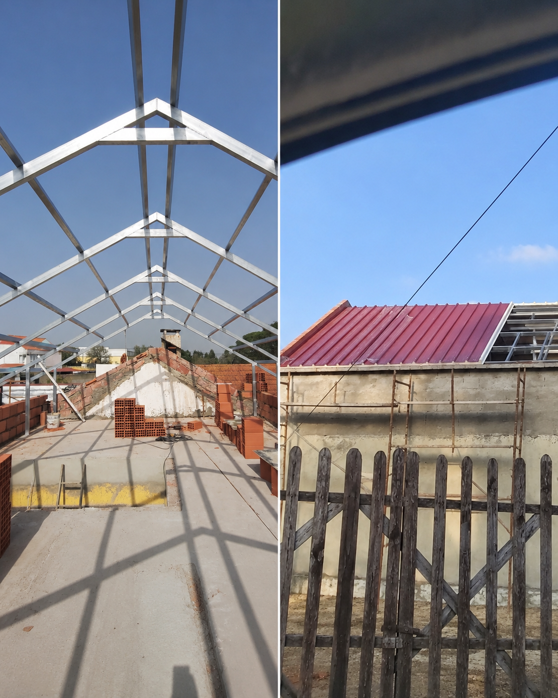Construção de Cobertura Metálica em Lisboa: Estrutura Nova e Aplicação de Painéis